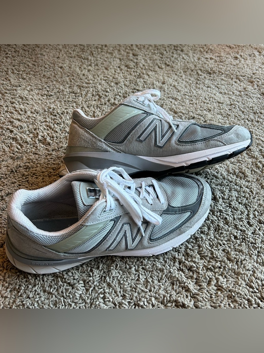New Balance 990v5 Sneakers Mens 12 Grey Castlerock Shoes Made In USA (No Insole)
